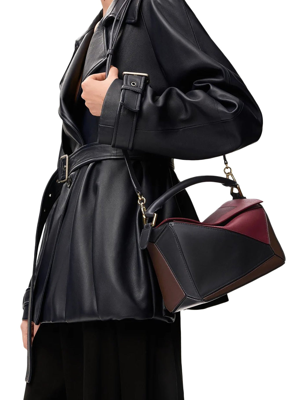 Small Puzzle Bag In Nappa Loewe – Гарантія оригінальності – детальний вид