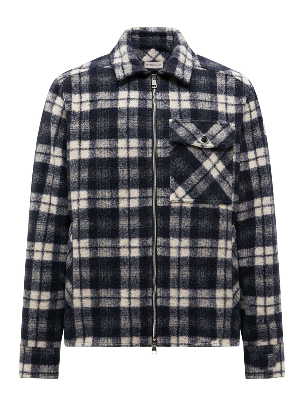 Long-Sleeved Tartan Shirt Moncler – Гарантія оригінальності – боковий вид