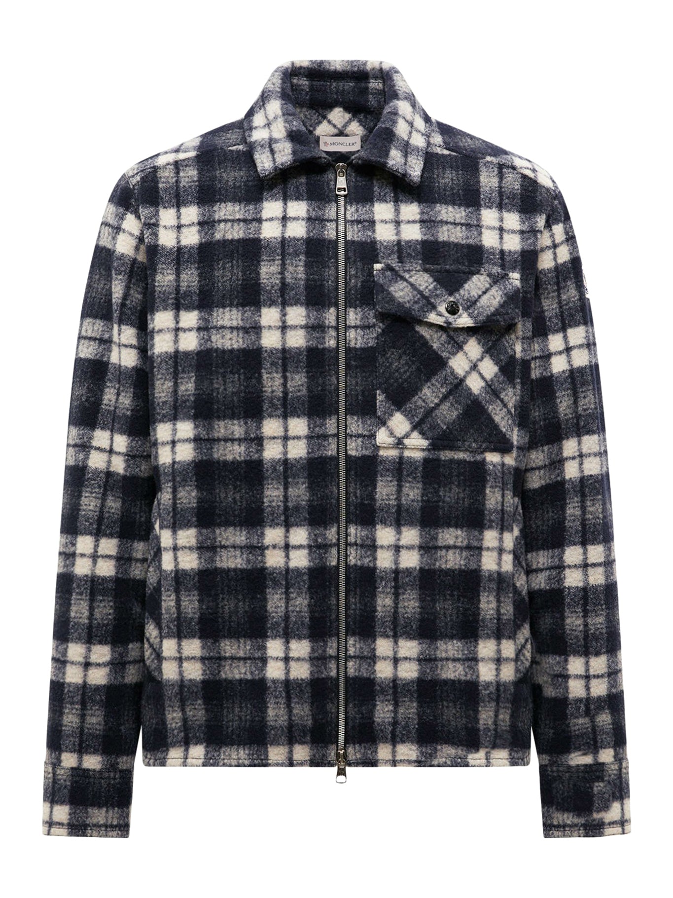 Long-Sleeved Tartan Shirt Moncler – Гарантія оригінальності – боковий вид