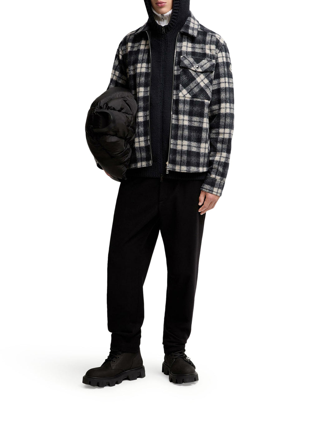 Long-Sleeved Tartan Shirt Moncler – Гарантія оригінальності – вид ззаду