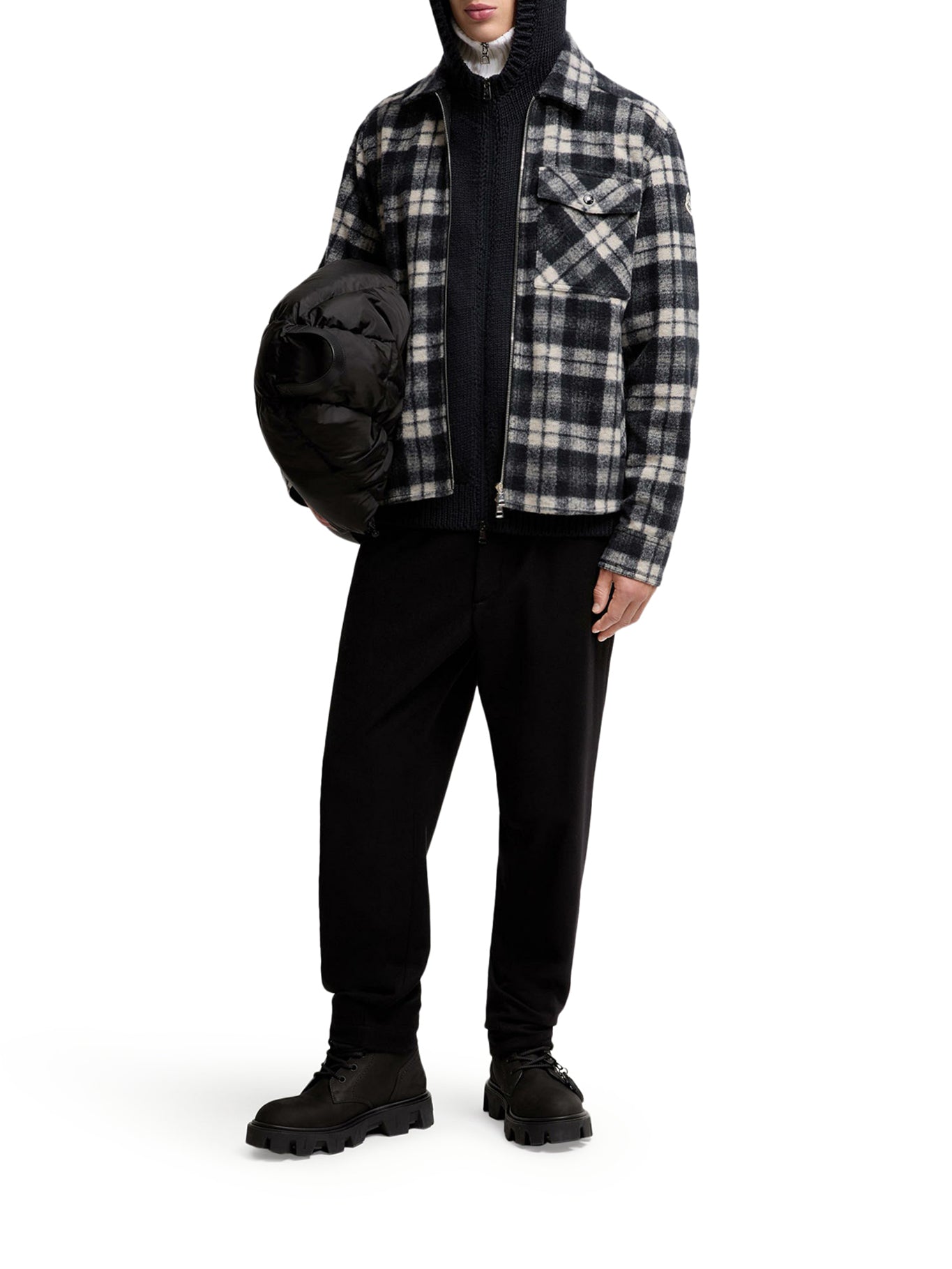 Long-Sleeved Tartan Shirt Moncler – Гарантія оригінальності – вид ззаду