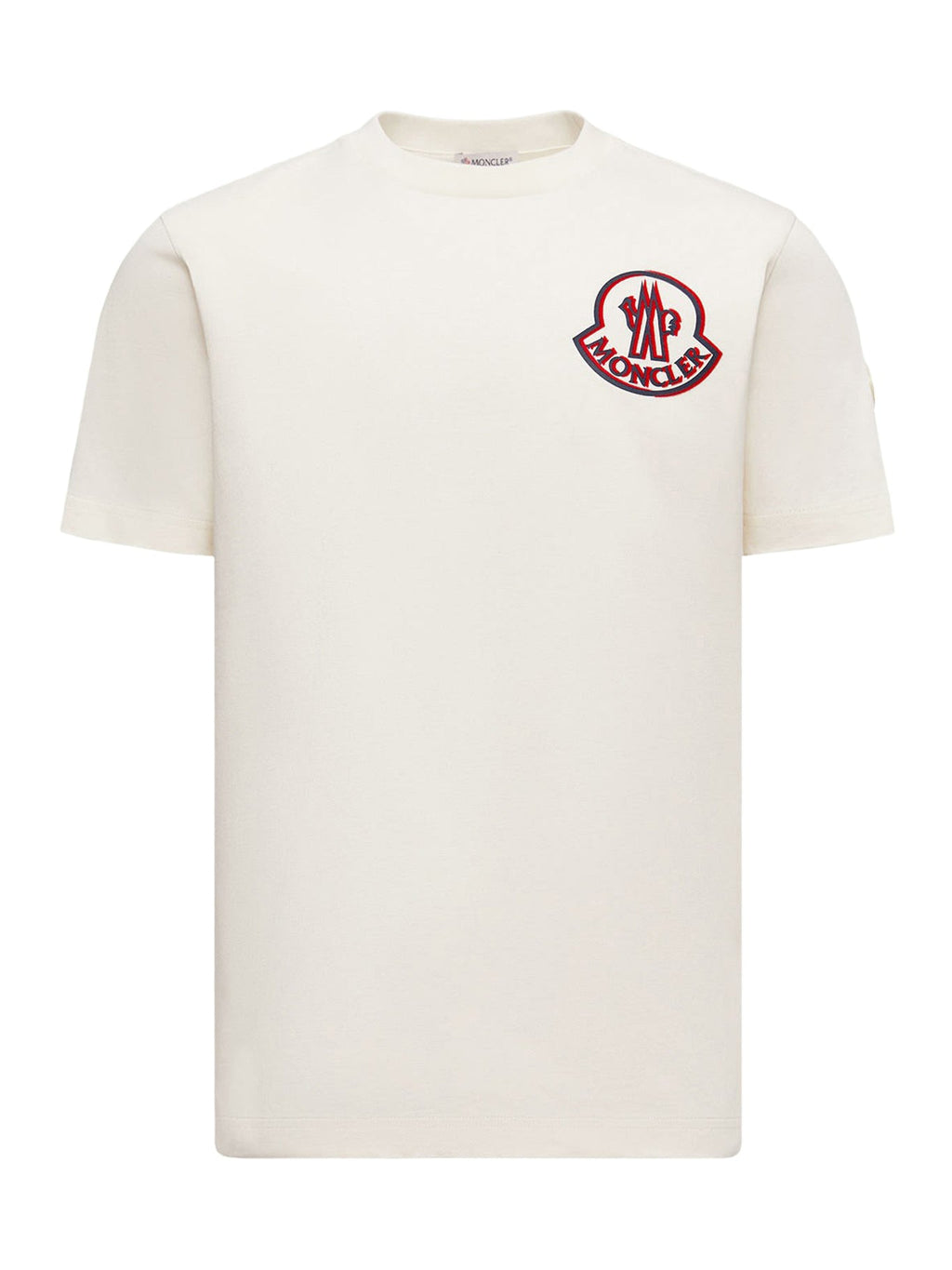Cotton T-Shirt With Logo Moncler оригінал – Купити в Україні – боковий вид