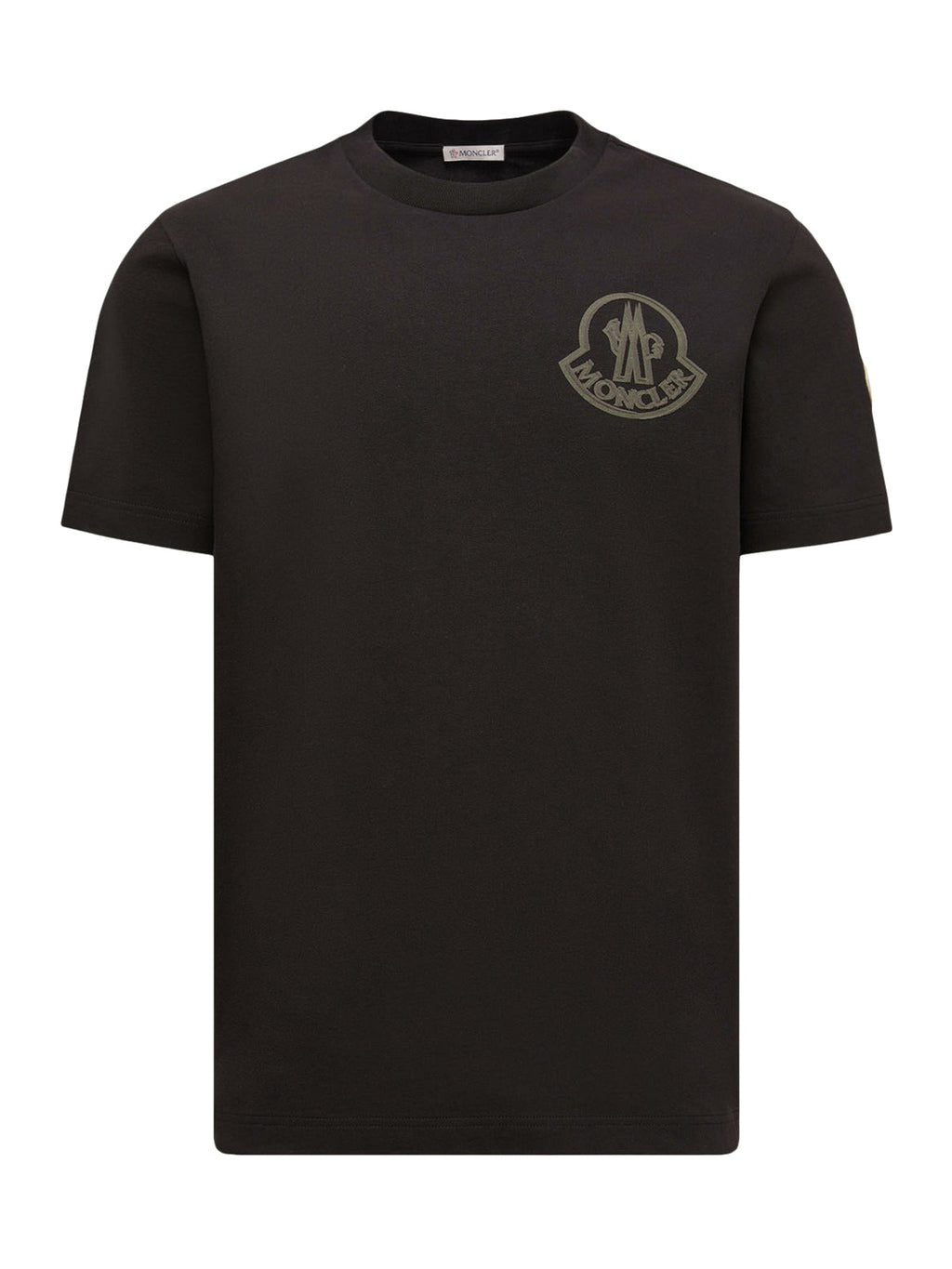 Cotton T-Shirt With Logo Moncler оригінал – Купити в Україні – боковий вид