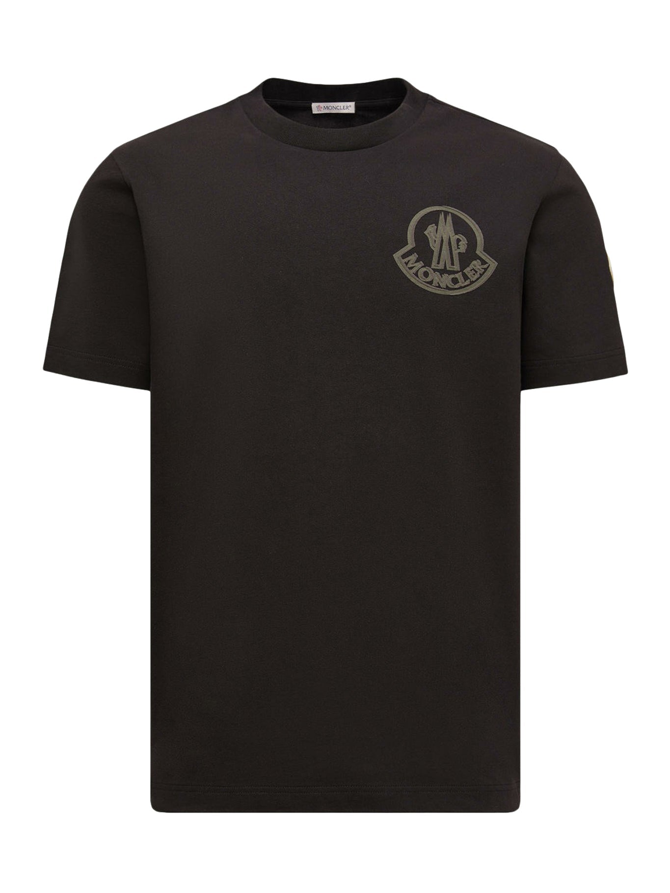 Cotton T-Shirt With Logo Moncler оригінал – Купити в Україні – боковий вид