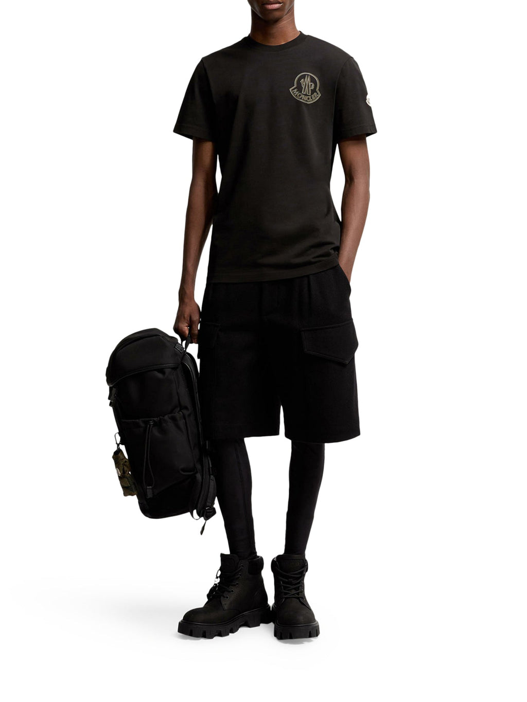 Cotton T-Shirt With Logo Moncler оригінал – Купити в Україні – вид ззаду