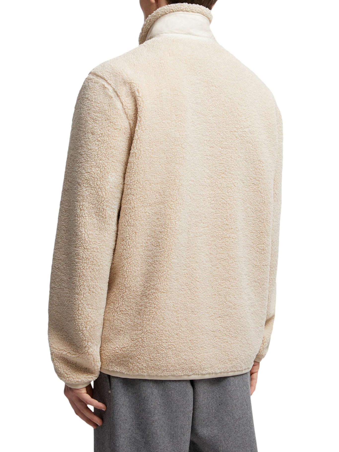 Teddy-Effect Fleece Sweatshirt With Zip And Pocket Moncler оригінал – Купити в Україні – збільшений вид