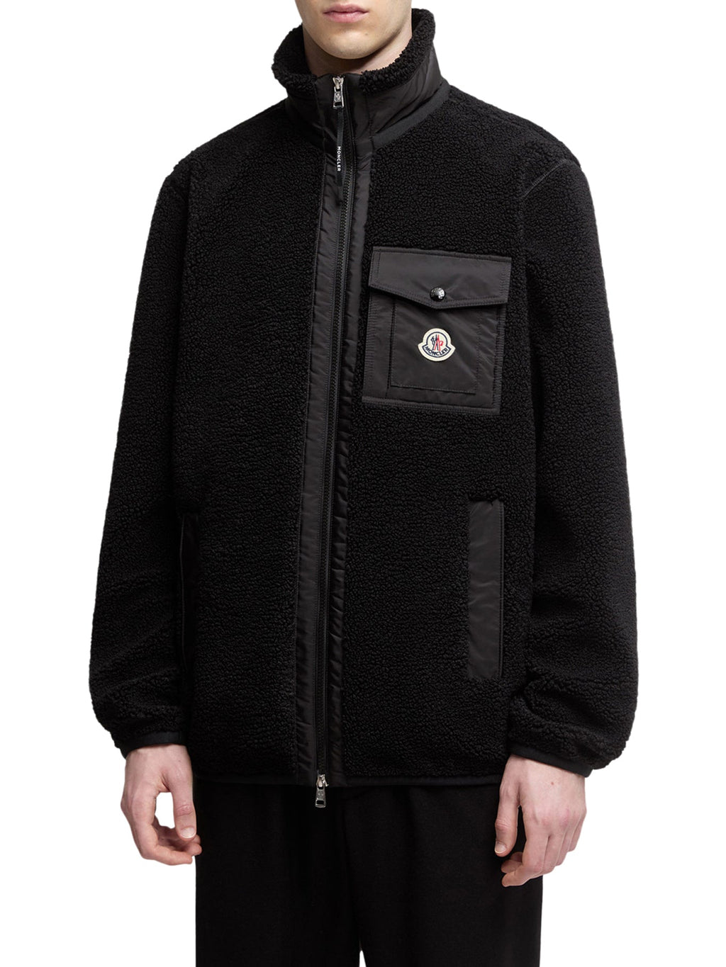 Teddy-Effect Fleece Sweatshirt With Zip And Pocket Moncler оригінал – Купити в Україні – детальний вид