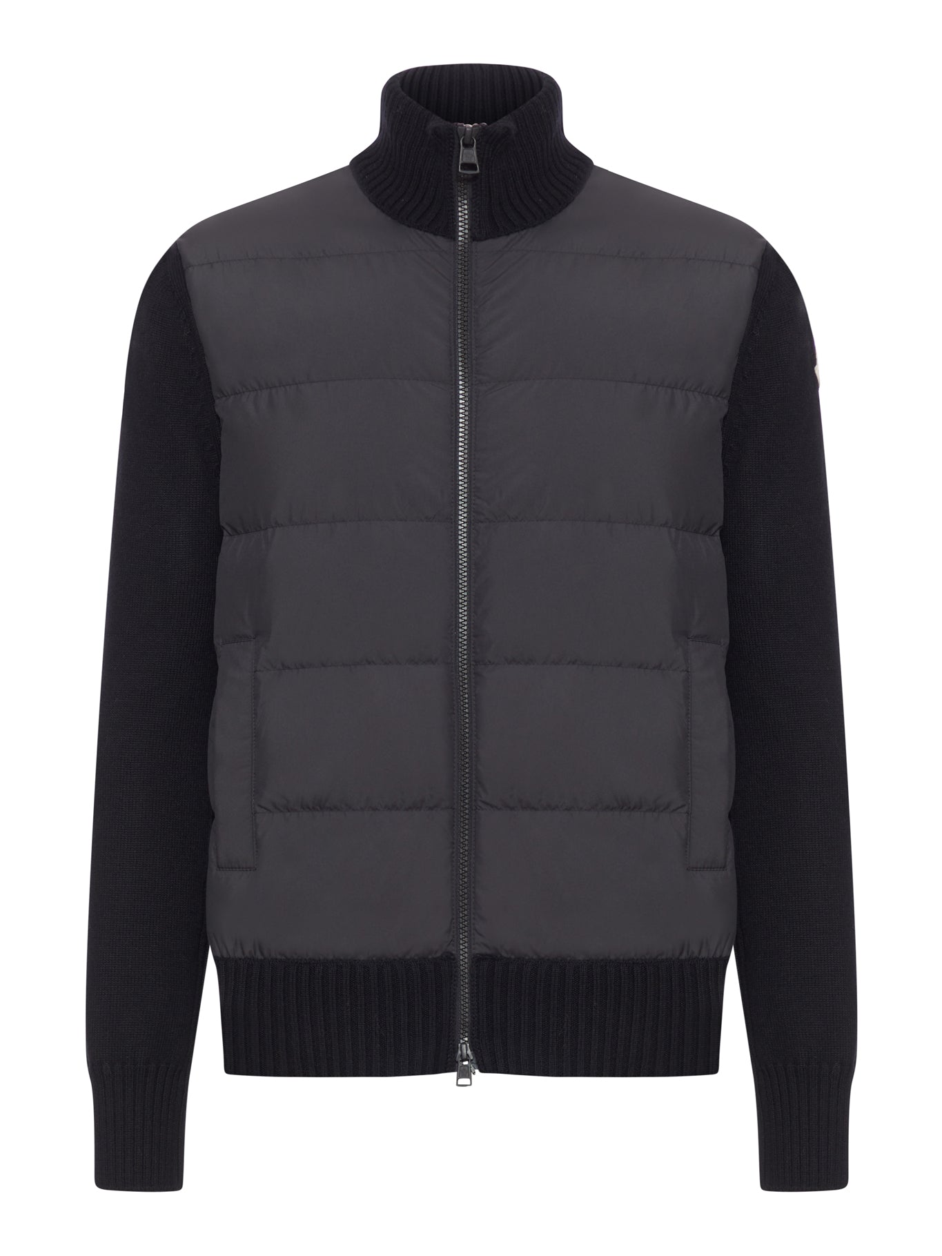 Cardigan Imbottito In Lana Con Zip Moncler оригінал – Купити в Україні – боковий вид