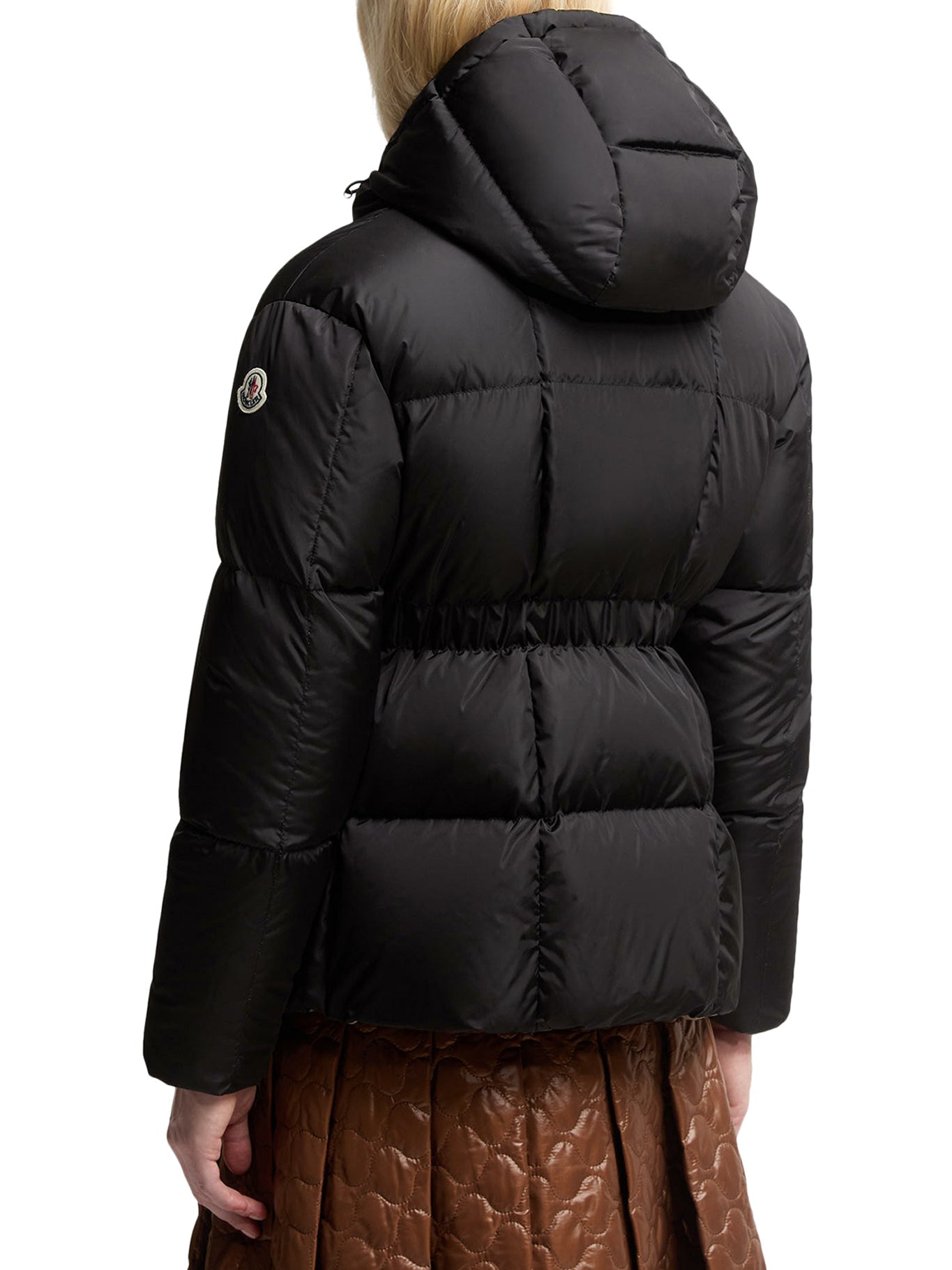 Оригінальна Short Down Jacket With Hood And Checked Quilting Agneux Moncler – збільшений вид