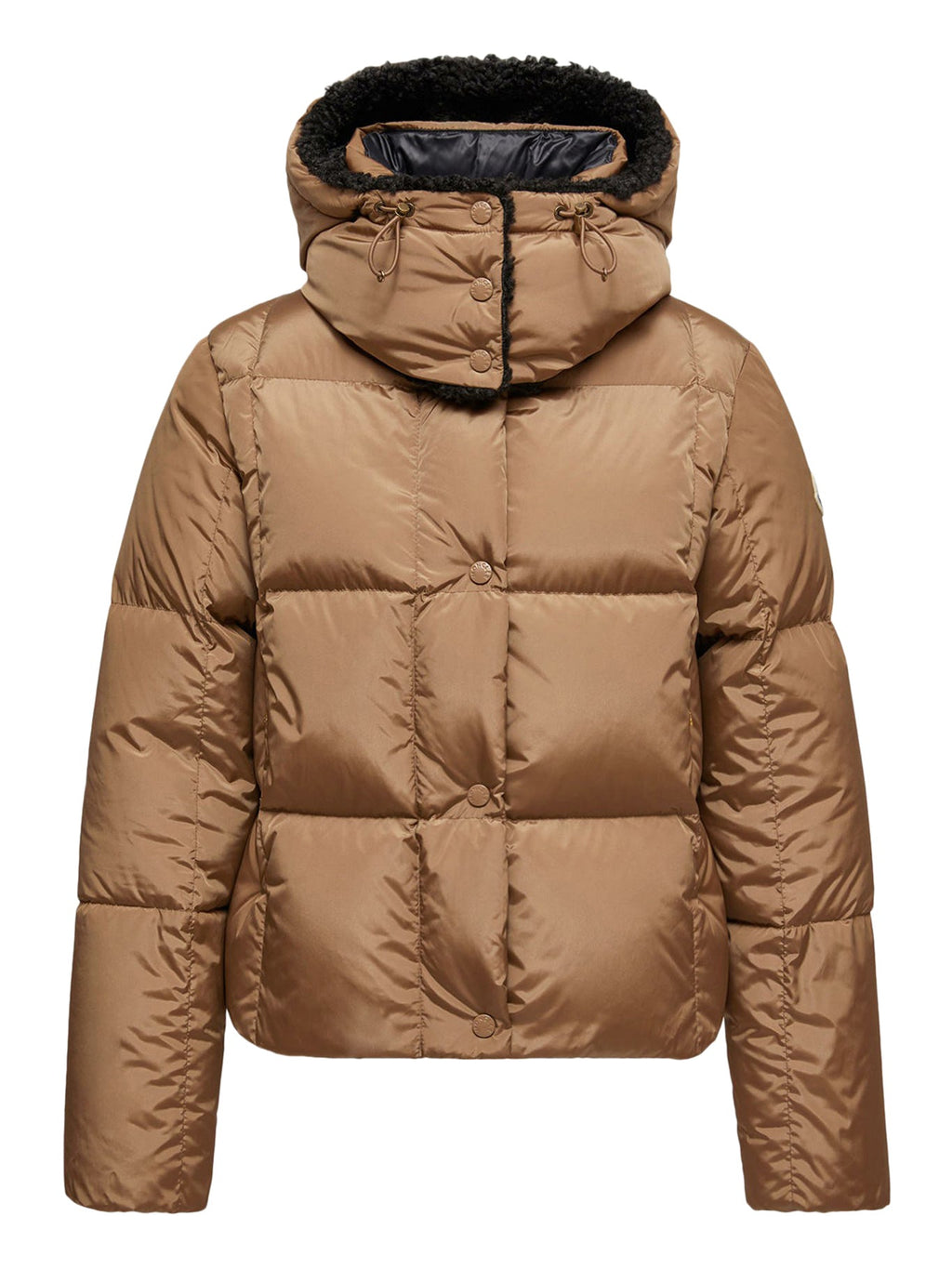 Castelnou Short Down Jacket With Hood And Checked Quilting Moncler – Гарантія оригінальності – боковий вид