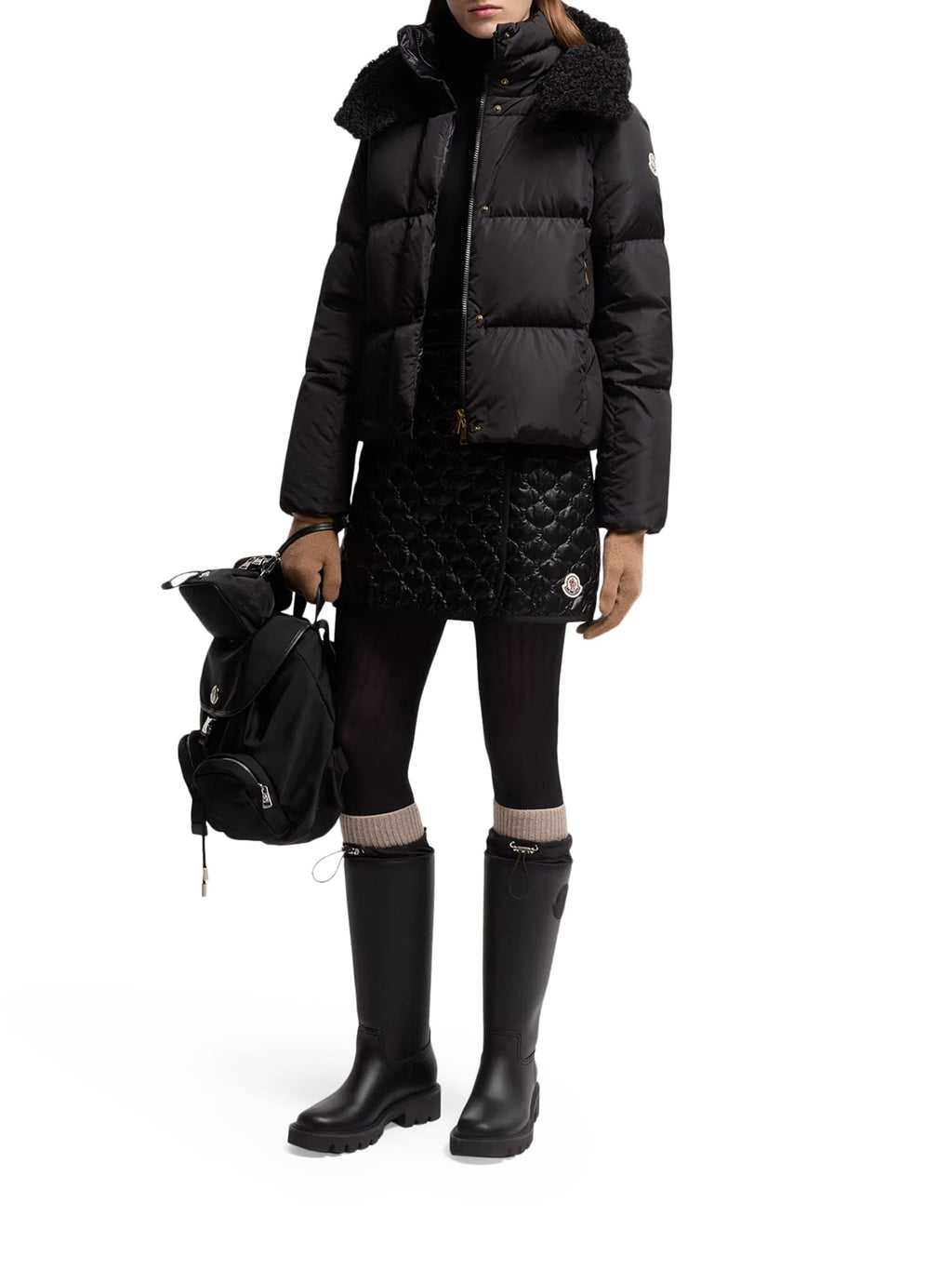 Padded Mini Skirt With Checked Quilting Moncler оригінал – Купити в Україні – вид ззаду
