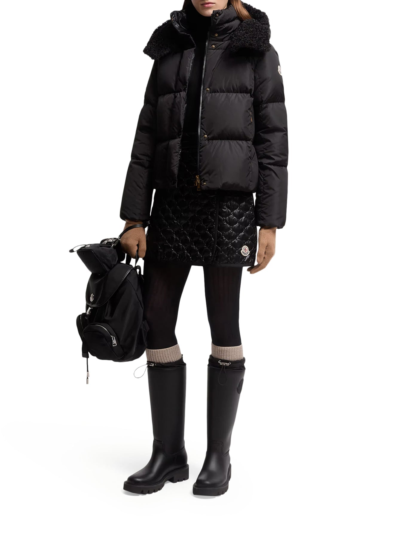 Padded Mini Skirt With Checked Quilting Moncler оригінал – Купити в Україні – вид ззаду