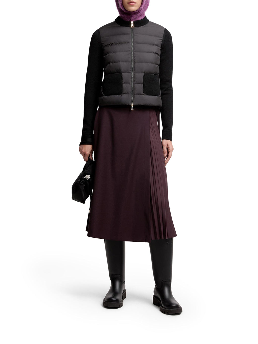Wool Padded Cardigan With Zip Moncler оригінал – Купити в Україні – вид ззаду