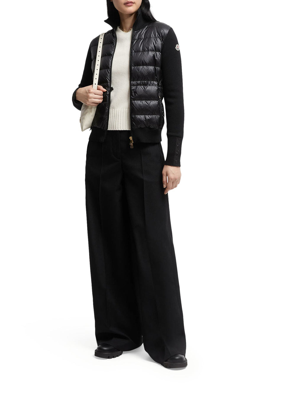 Wool Padded Cardigan With Zip Moncler оригінал – Купити в Україні – вид ззаду