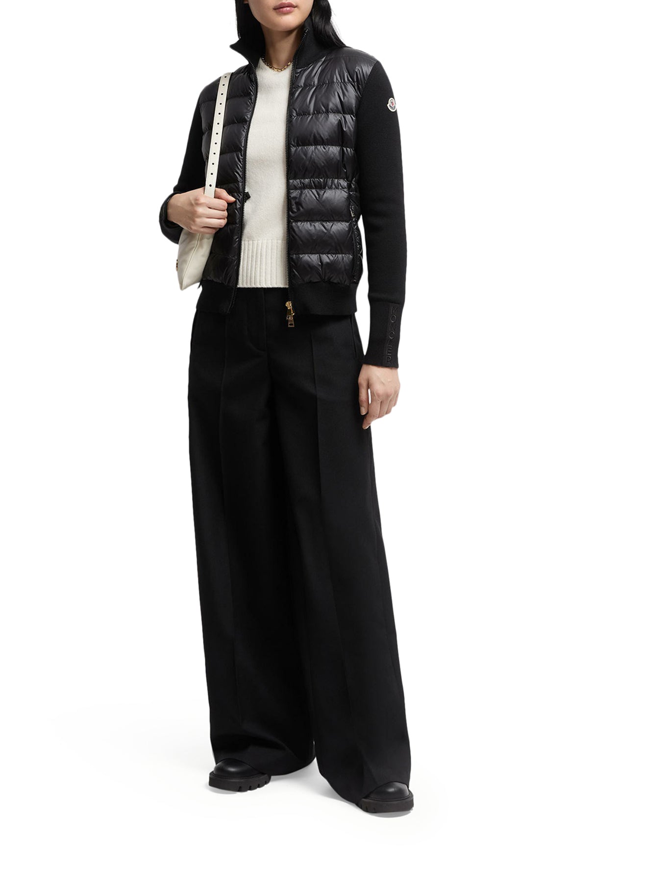 Wool Padded Cardigan With Zip Moncler оригінал – Купити в Україні – вид ззаду
