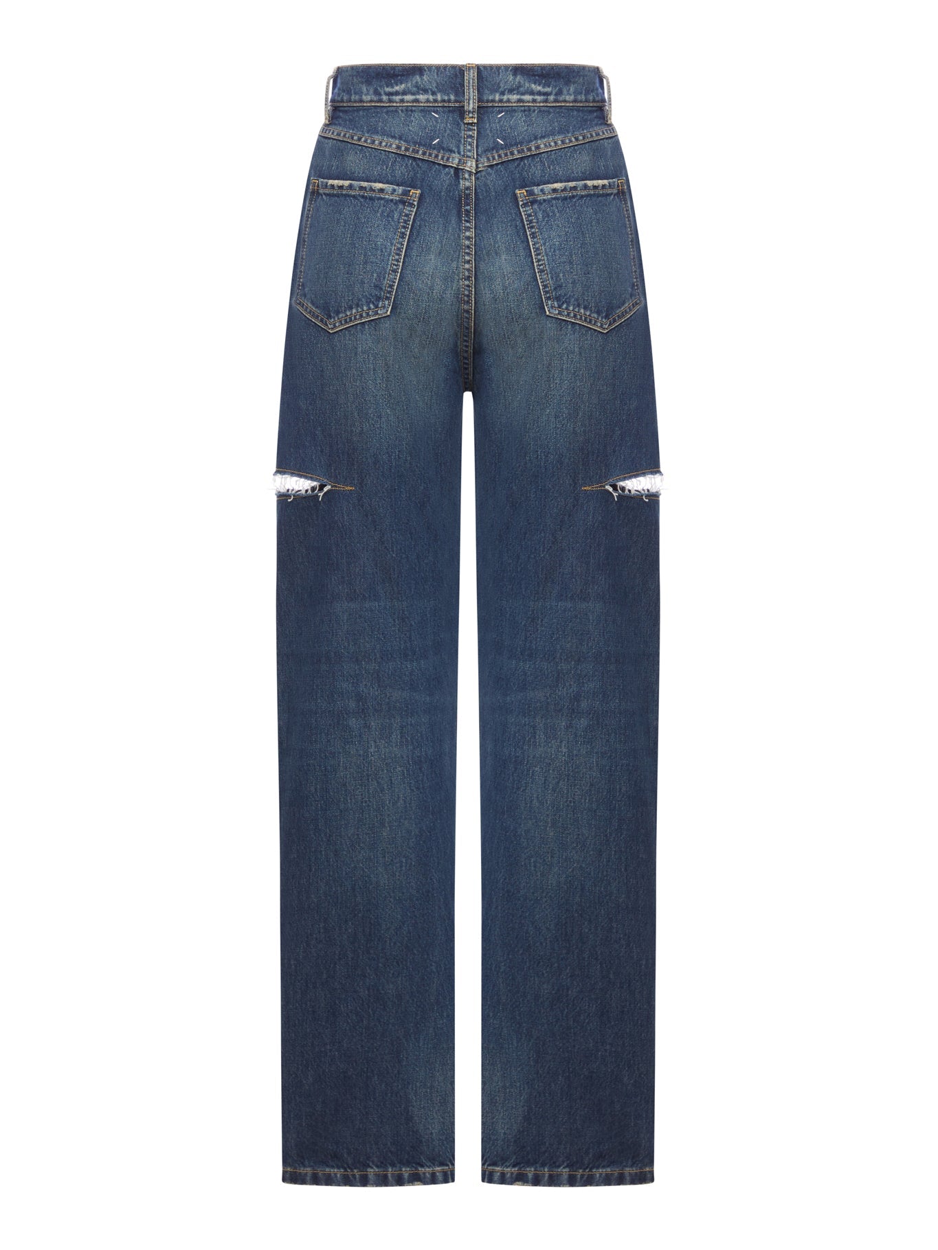 Оригінальна Denim Jeans With Side Rips Maison margiela – вид ззаду