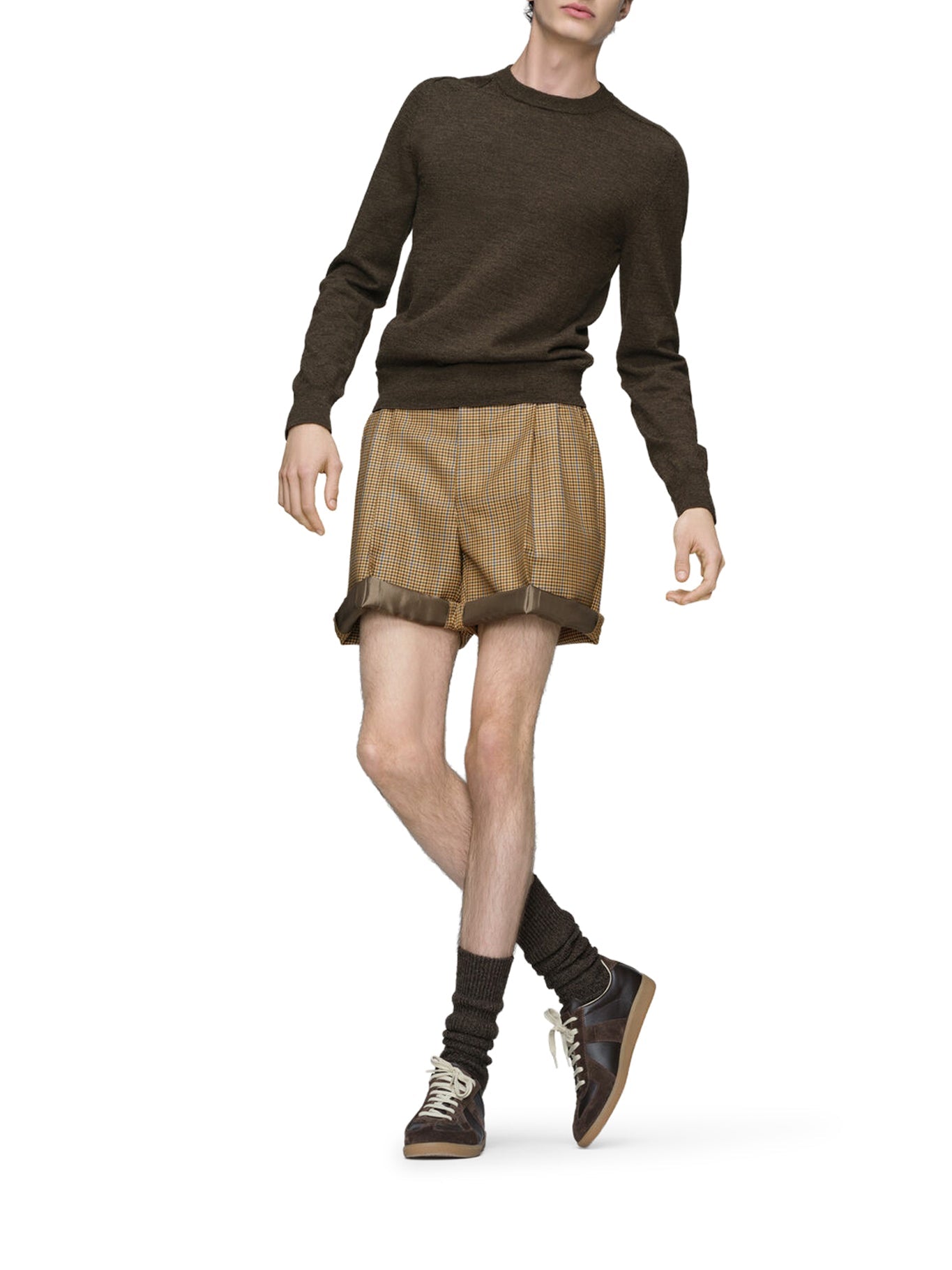 Оригінальна Wool Sweater With Elbow Patches Maison margiela – вид ззаду