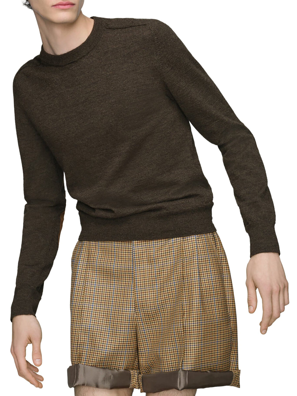 Оригінальна Wool Sweater With Elbow Patches Maison margiela – детальний вид