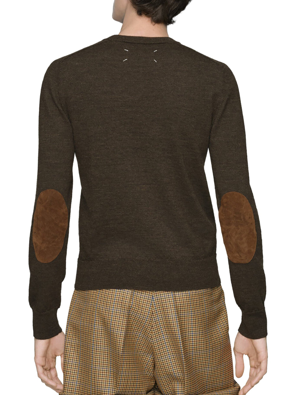 Оригінальна Wool Sweater With Elbow Patches Maison margiela – збільшений вид