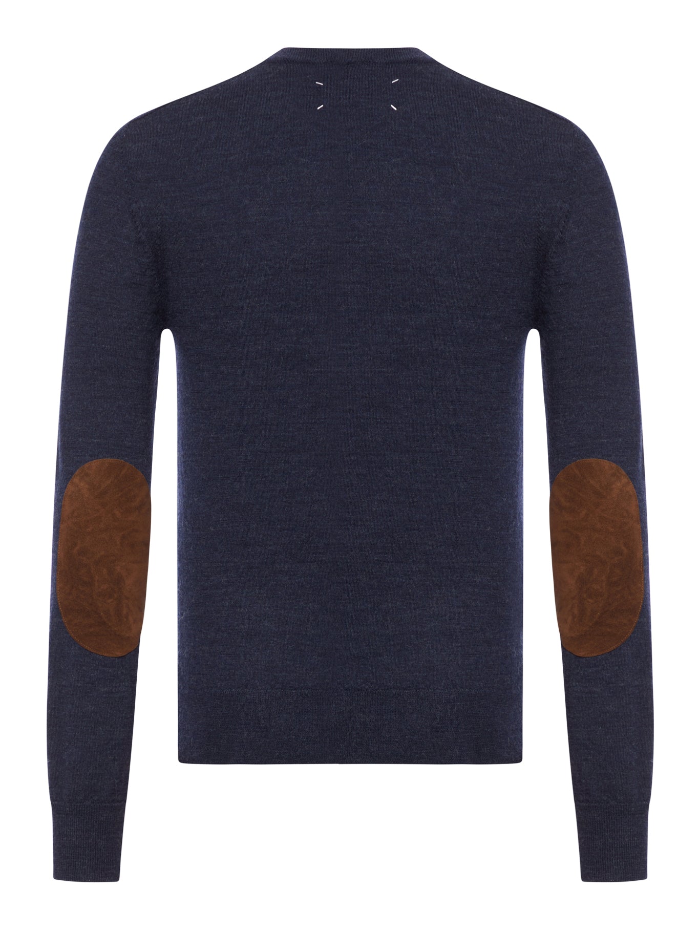 Оригінальна Wool Sweater With Elbow Patches Maison margiela – вид ззаду