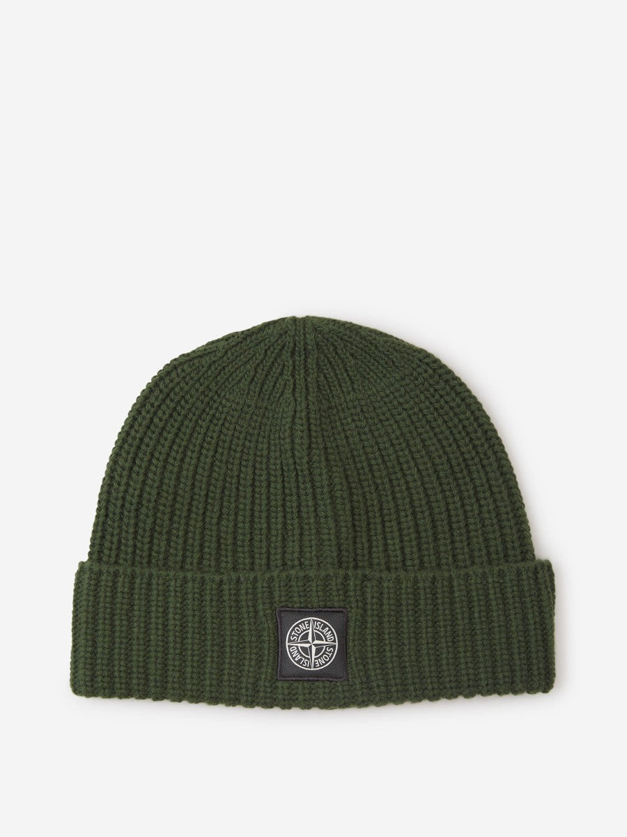 Wool Knit Beanie Stone island оригінал – Купити в Україні – боковий вид