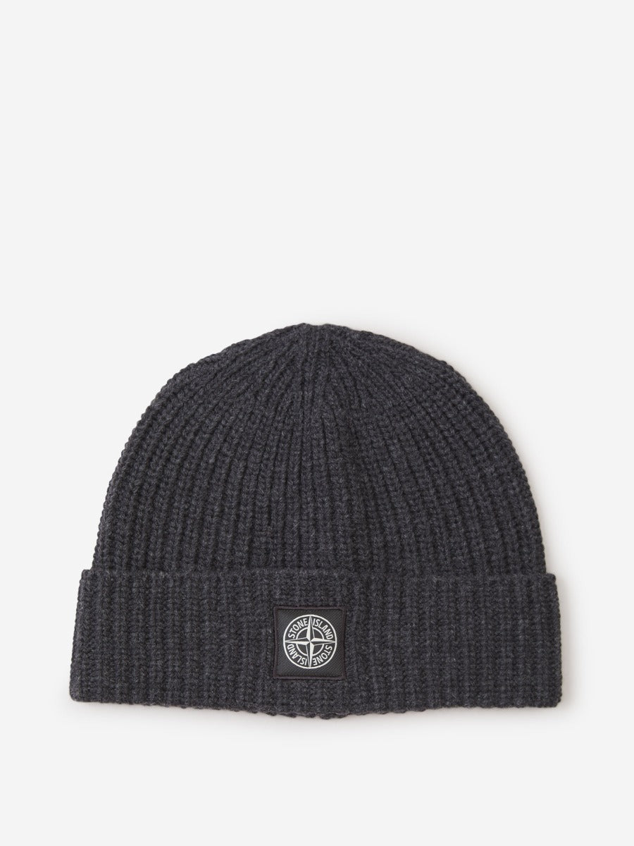 Wool Knit Beanie Stone island оригінал – Купити в Україні – боковий вид