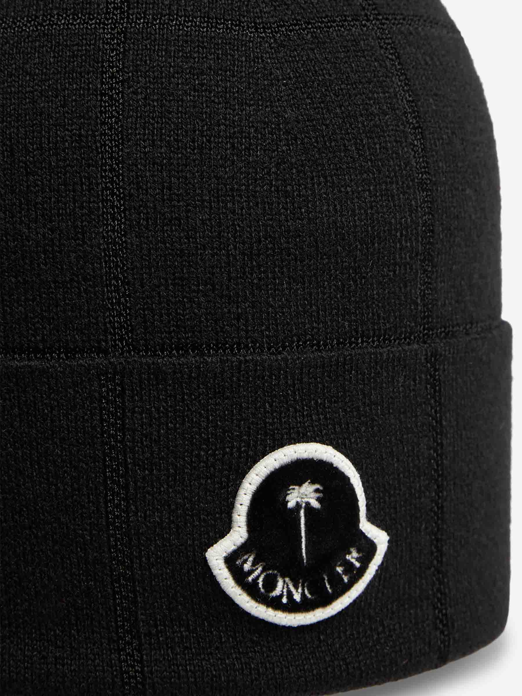 Plain Wool Cap Moncler оригінал – Купити в Україні – збільшений вид - MONCLER
