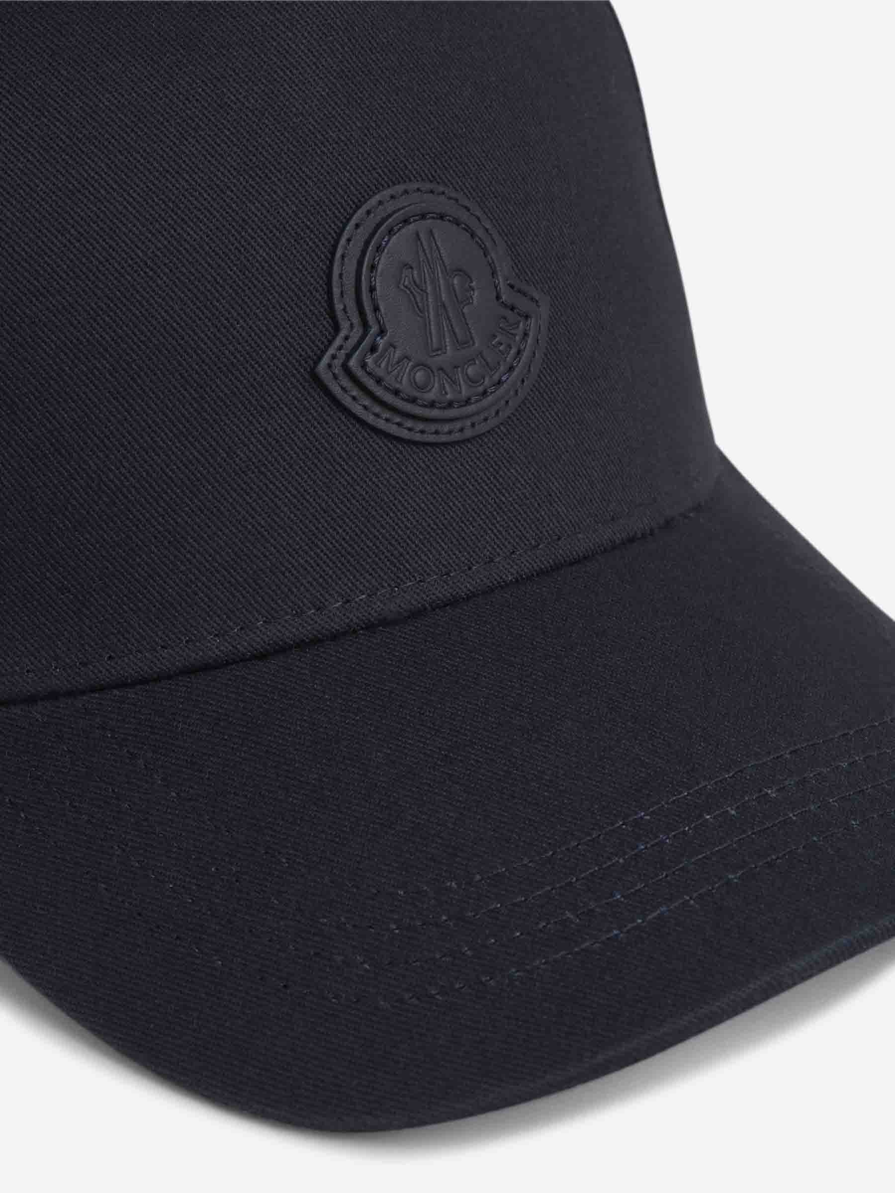 Cotton Baseball Cap Moncler – Гарантія оригінальності – збільшений вид - MONCLER