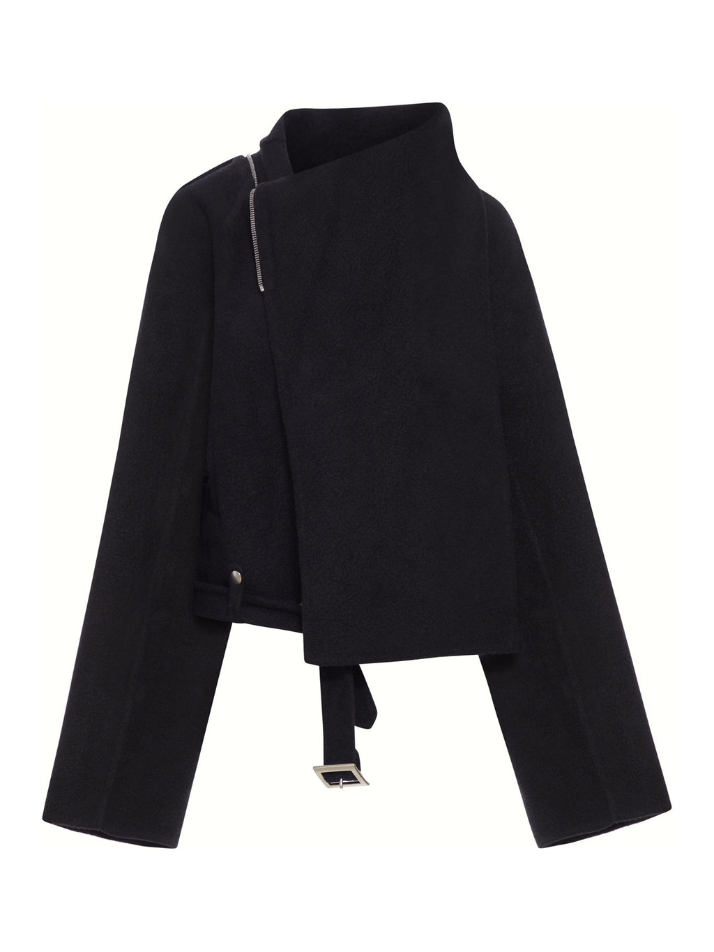 Оригінальна Cashmere Jacket With Asymmetric Collar And Diagonal Closure Rick owens – боковий вид