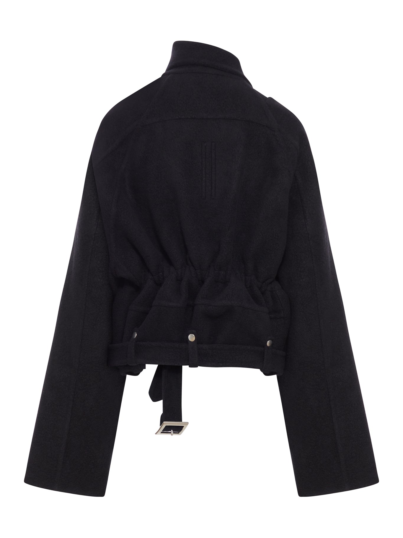 Оригінальна Cashmere Jacket With Asymmetric Collar And Diagonal Closure Rick owens – вид ззаду
