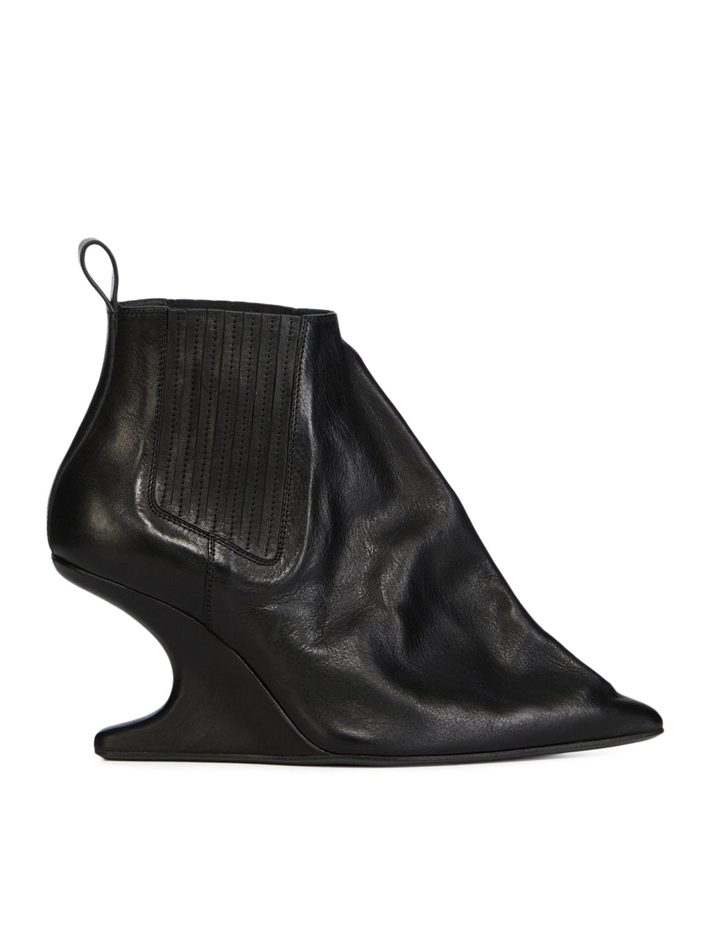 Ankle Taco Leather Boots Rick owens оригінал – Купити в Україні – боковий вид