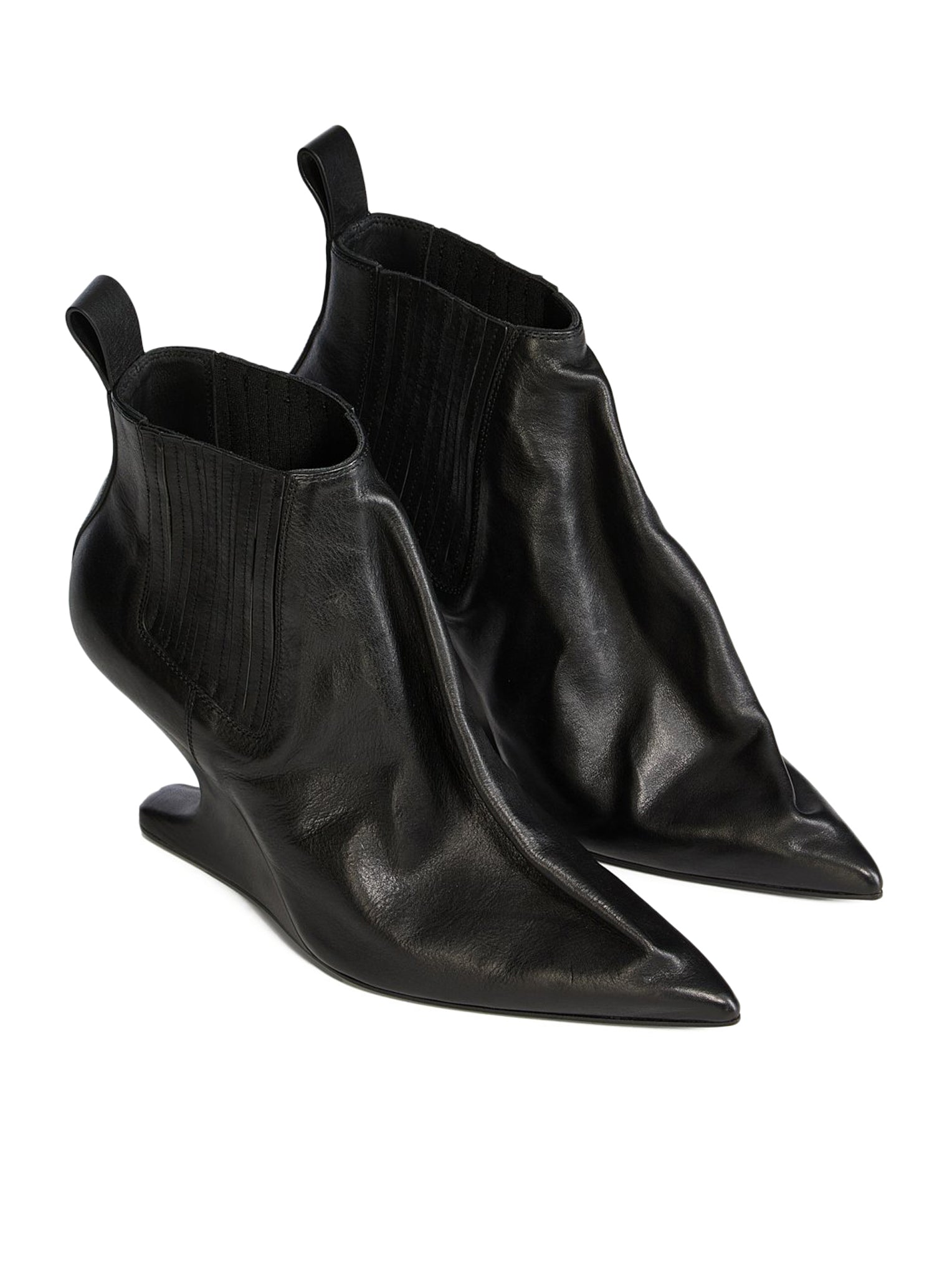 Ankle Taco Leather Boots Rick owens оригінал – Купити в Україні – вид ззаду