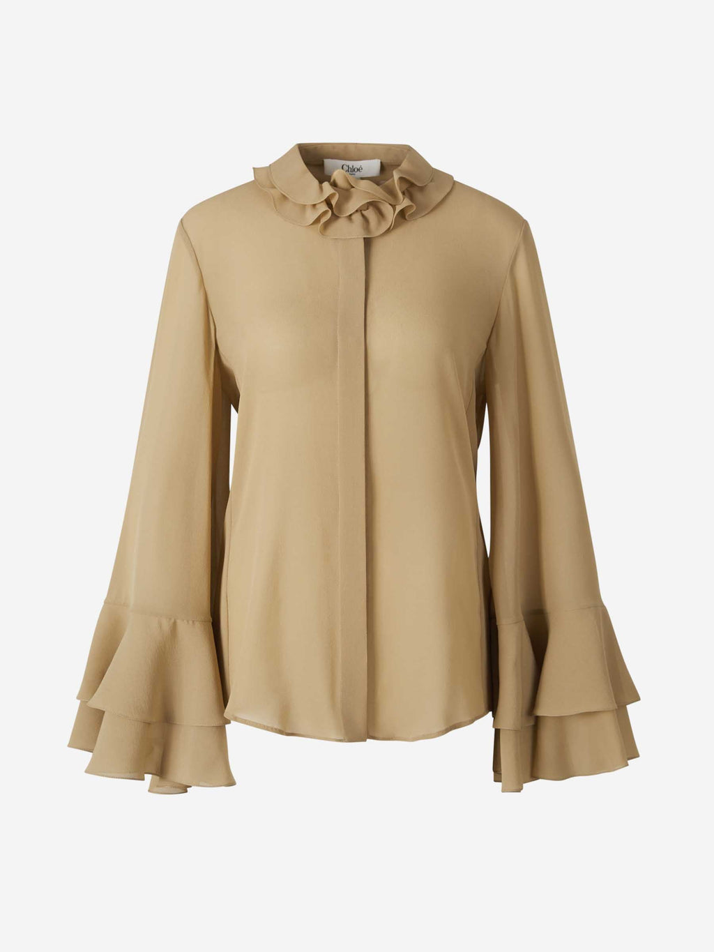 Оригінальна Silk Georgette Flowy Blouse Chloe – боковий вид