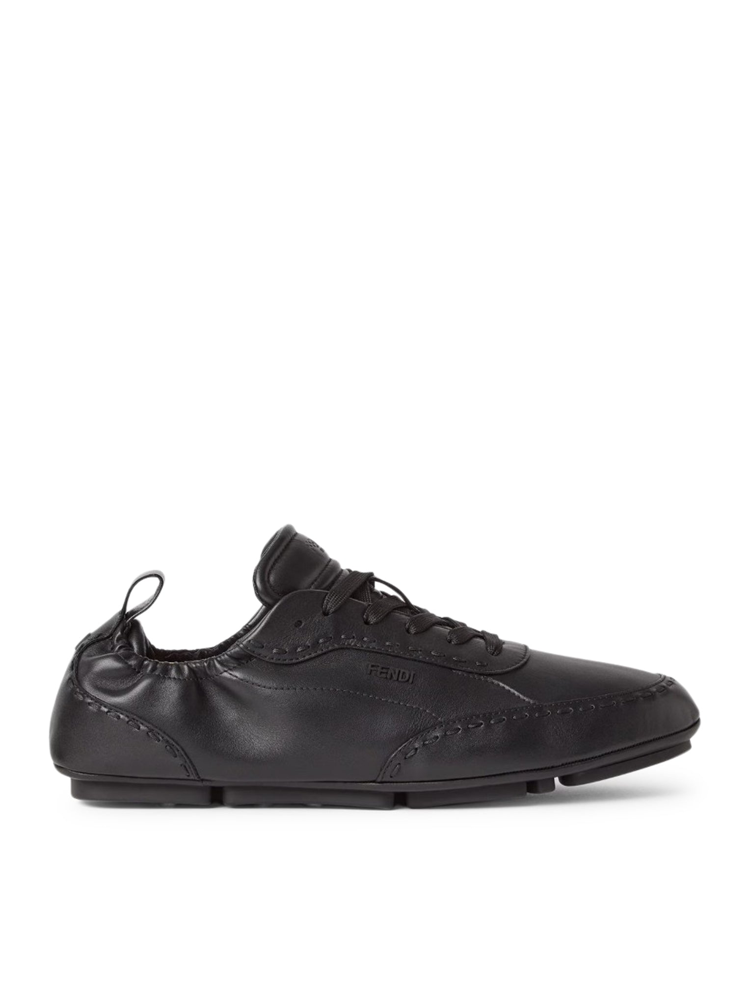 Оригінальна Fit Low Top Sneakers In Black Leather Fendi – боковий вид