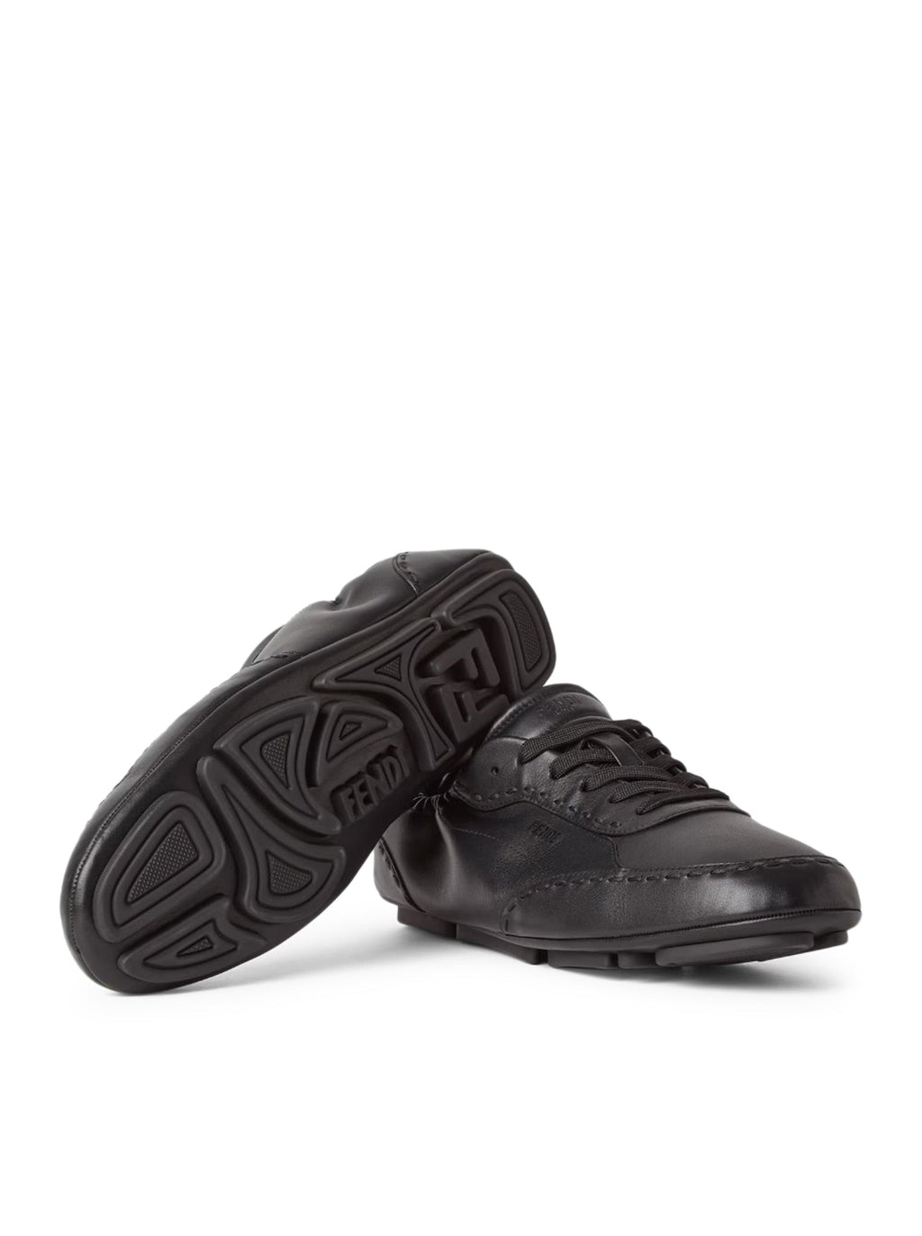 Оригінальна Fit Low Top Sneakers In Black Leather Fendi – збільшений вид