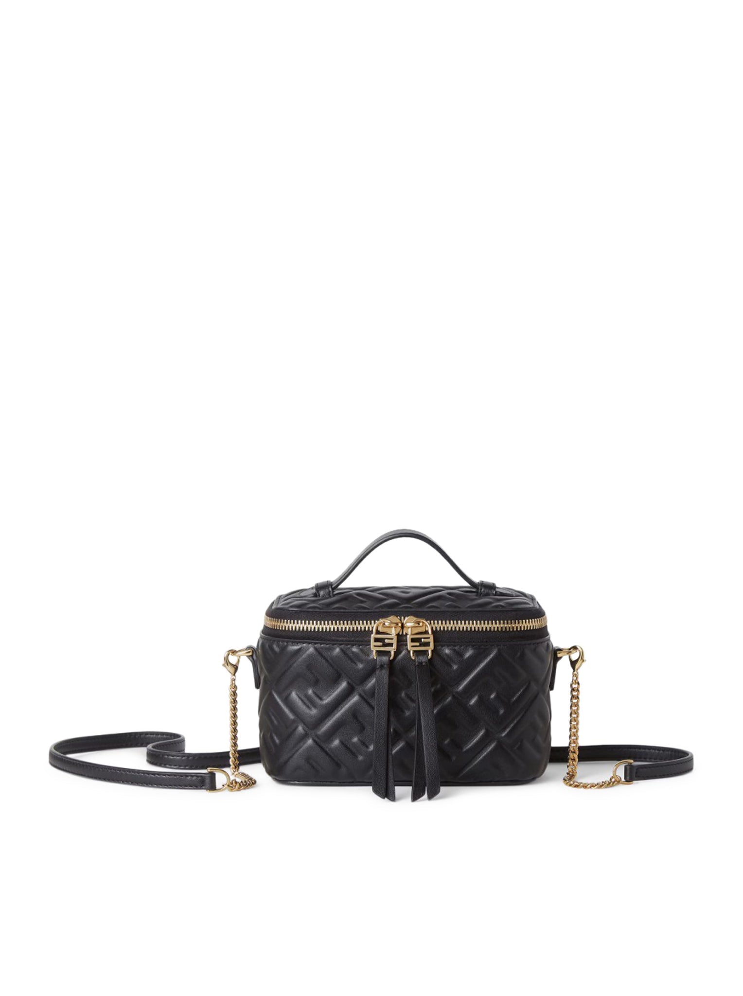 Vanity Mini Bag In Black Nappa With Ff Motif Fendi оригінал – Купити в Україні – боковий вид