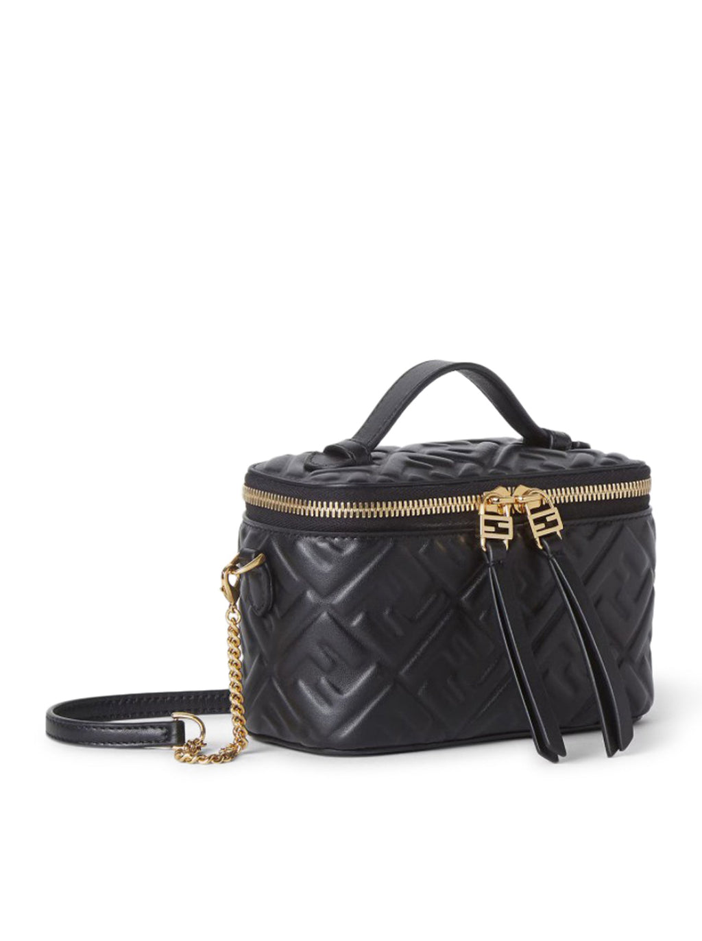 Vanity Mini Bag In Black Nappa With Ff Motif Fendi оригінал – Купити в Україні – вид ззаду