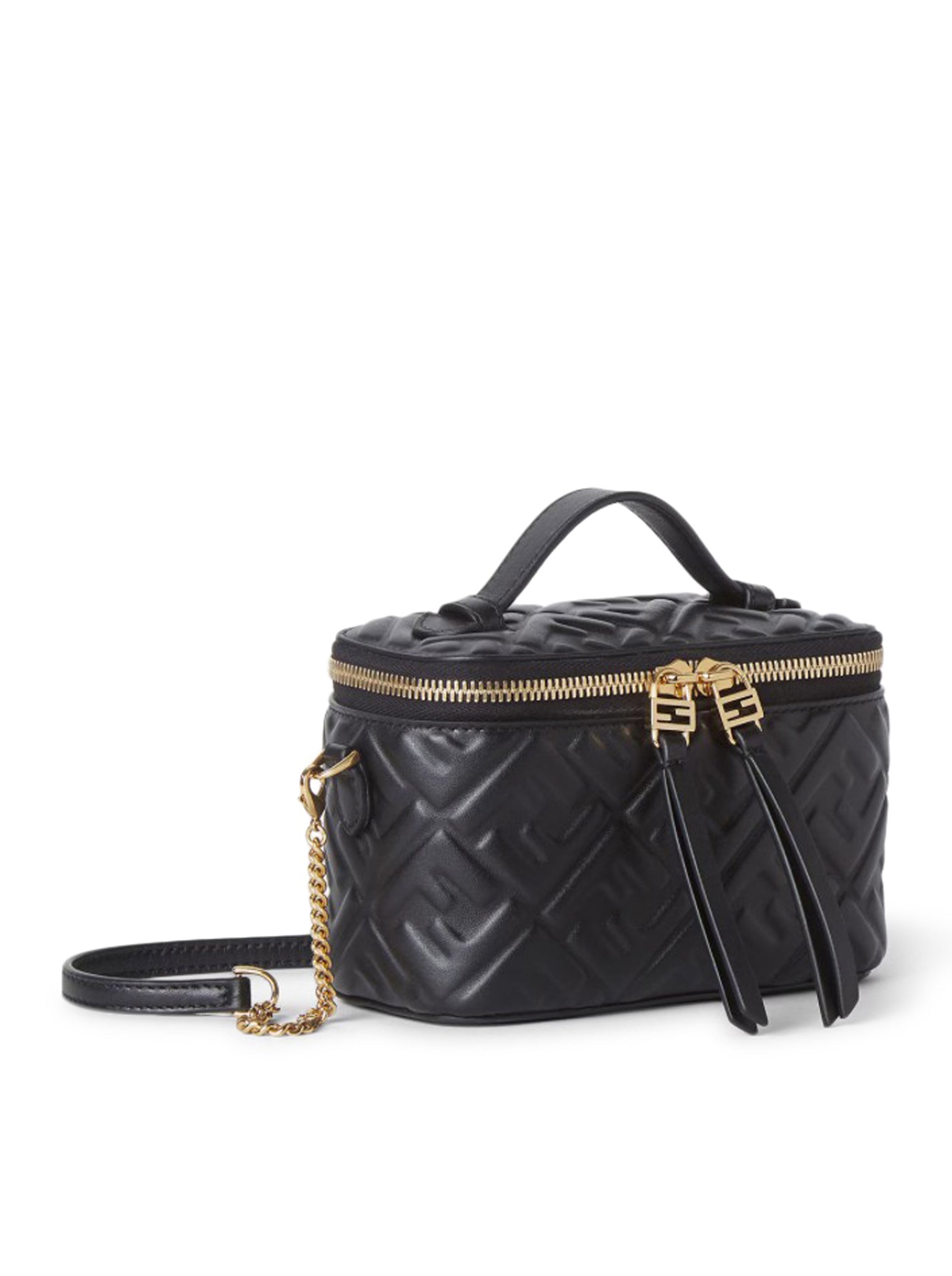 Vanity Mini Bag In Black Nappa With Ff Motif Fendi оригінал – Купити в Україні – вид ззаду