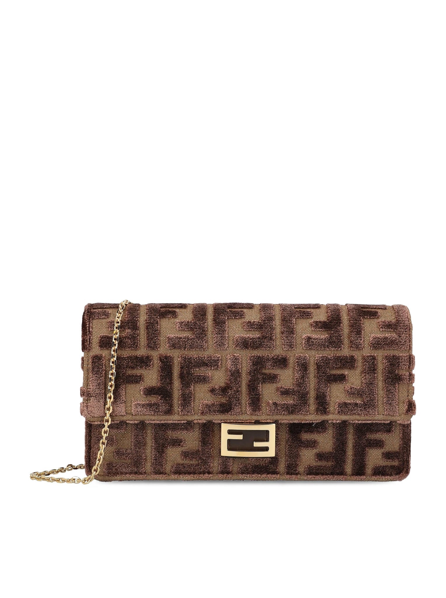 Portafoglio In Velluto Ff Jacquard Fendi – Гарантія оригінальності – боковий вид