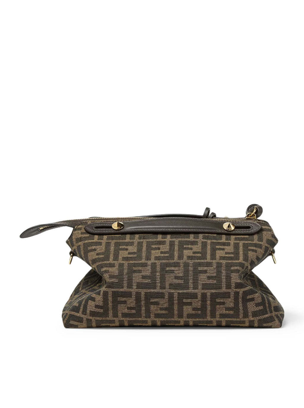 By The Way Soft Medium Bag In Brown Ff Jacquard Fabric Fendi оригінал – Купити в Україні – збільшений вид