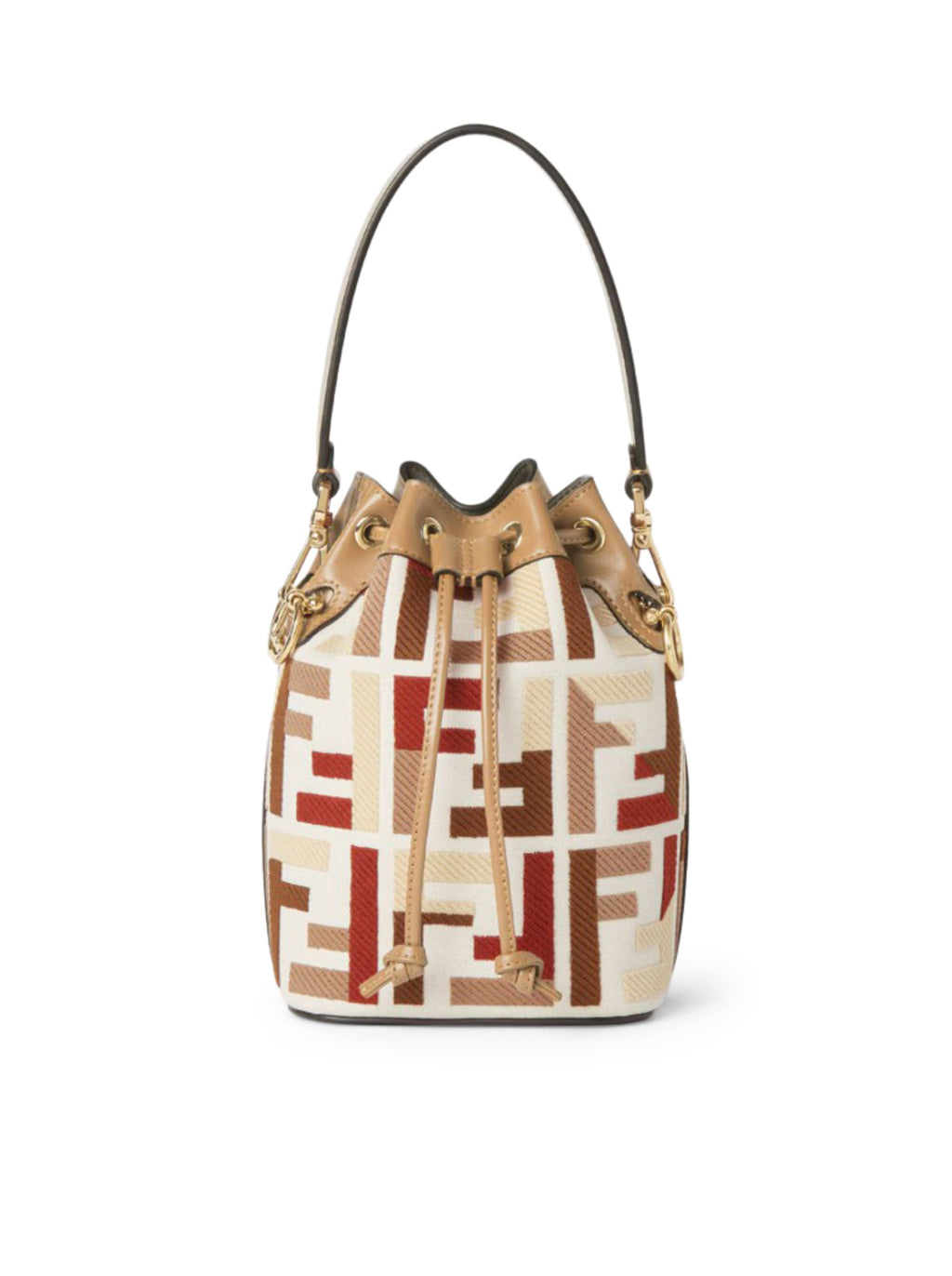 Mon Tresor Mini Canvas Bag With Ff Embroidery Fendi оригінал – Купити в Україні – боковий вид