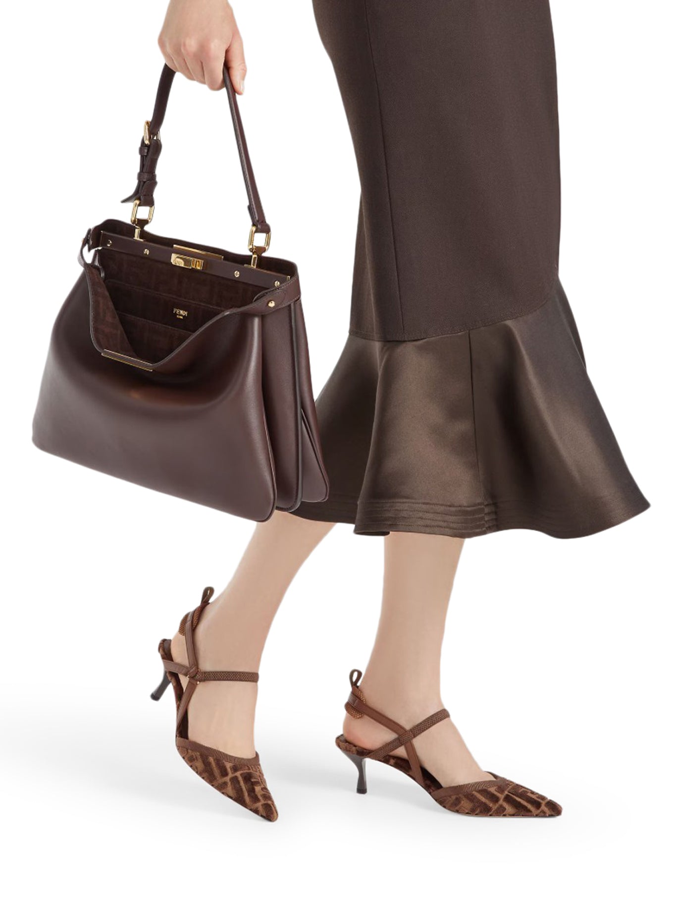 Slingback Colibri` Lite In Velvet Ff Fendi оригінал – Купити в Україні – вид ззаду
