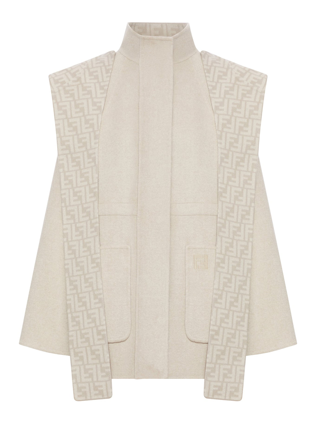 Beige Wool Parka Blouson Fendi оригінал – Купити в Україні – боковий вид