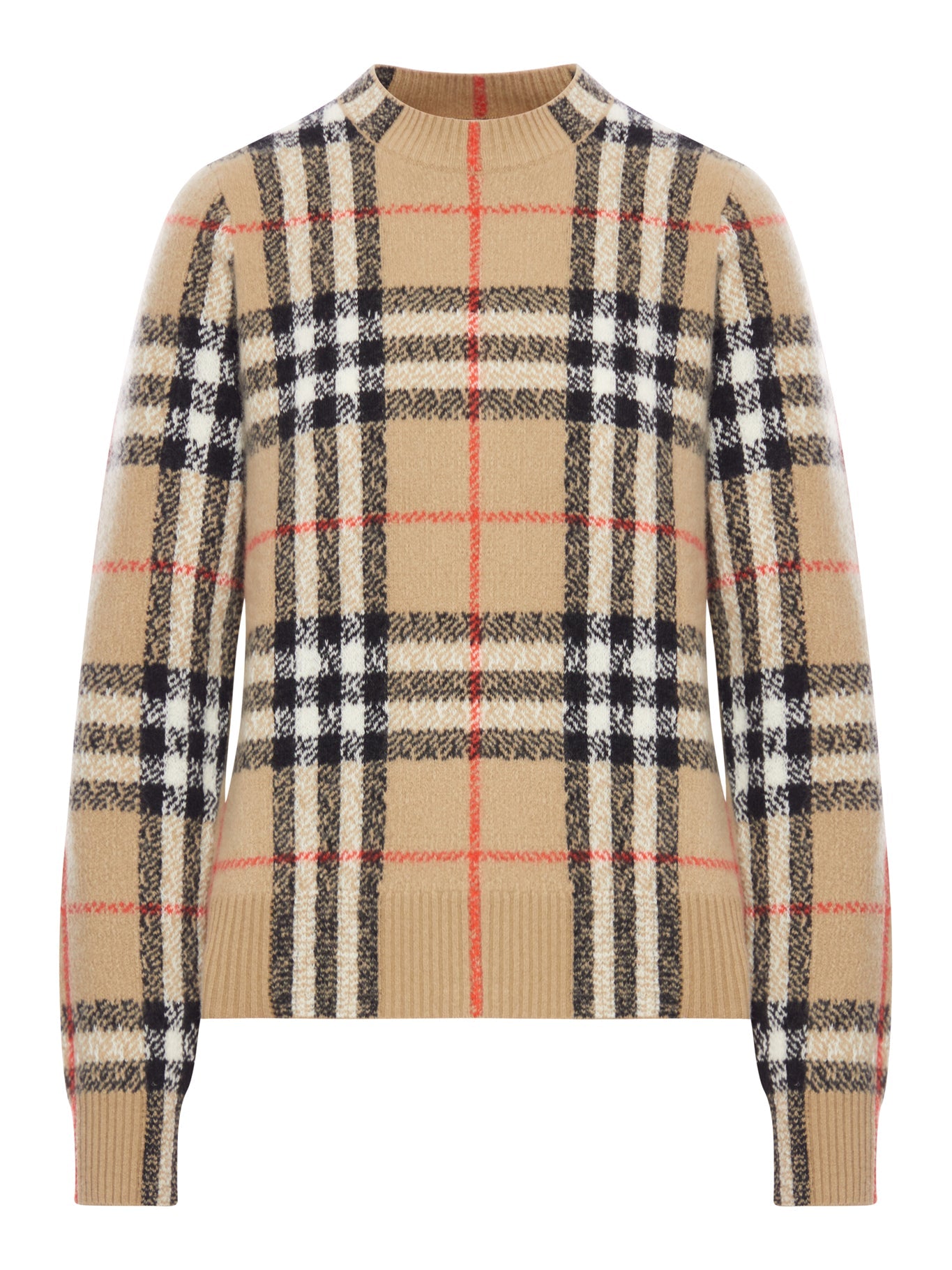 Оригінальна Checked Wool And Cashmere Sweater Burberry – боковий вид