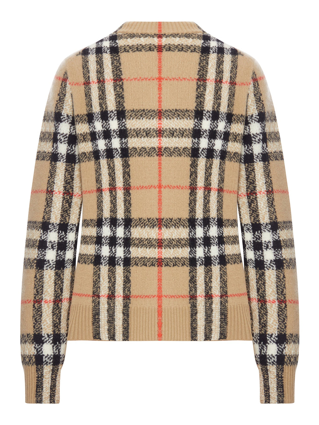 Оригінальна Checked Wool And Cashmere Sweater Burberry – вид ззаду