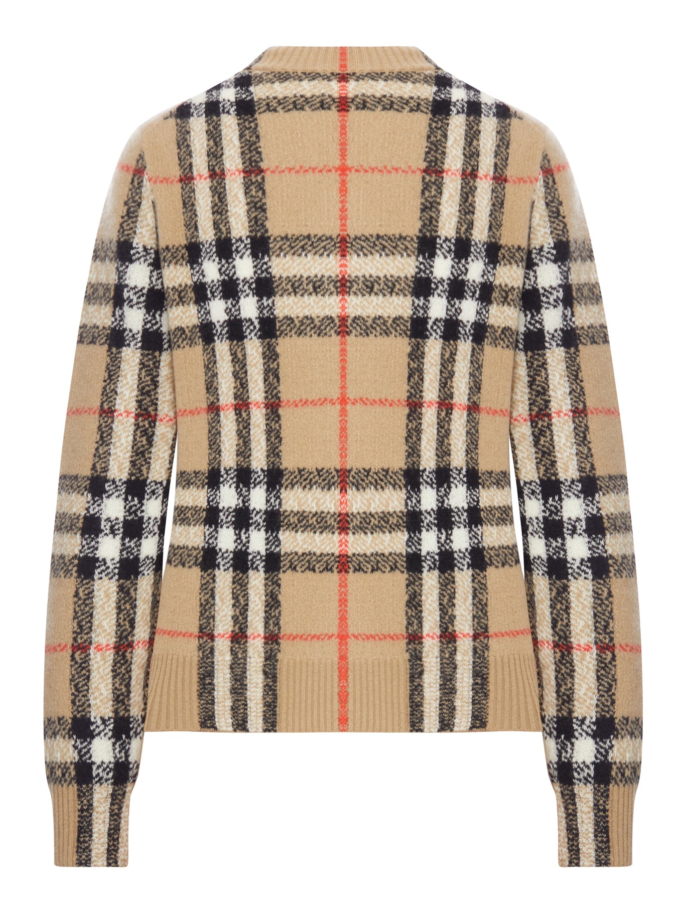 Оригінальна Checked Wool And Cashmere Sweater Burberry – вид ззаду