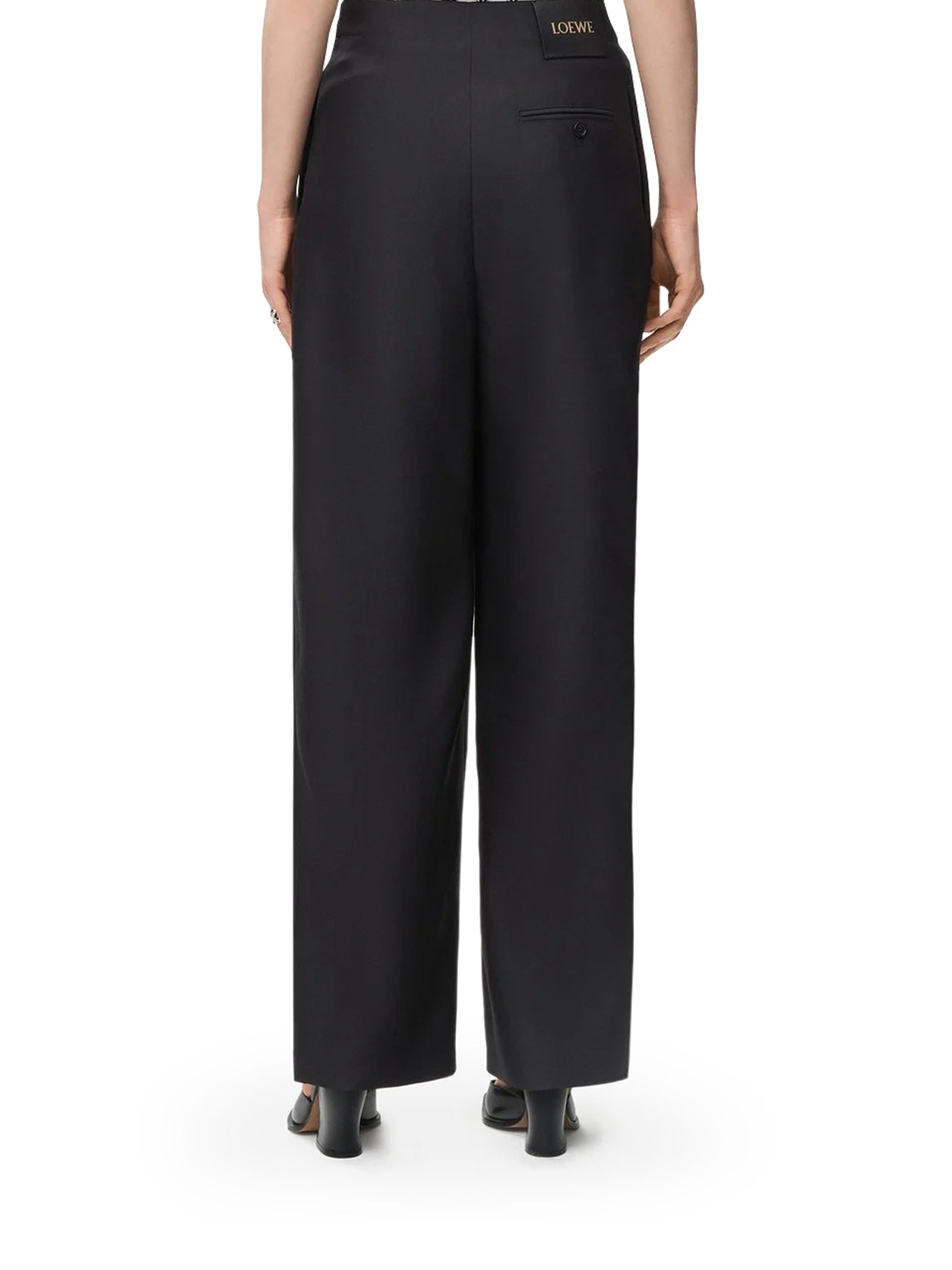Оригінальна Wool And Silk Trousers With Belt Loewe – збільшений вид