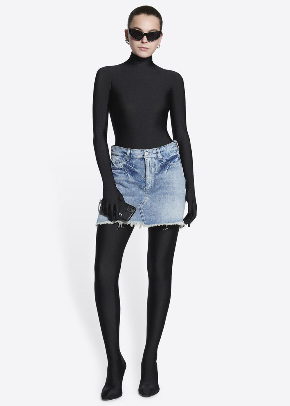 Оригінальна Light Blue Loeil Mini Skirt Balenciaga – детальний вид