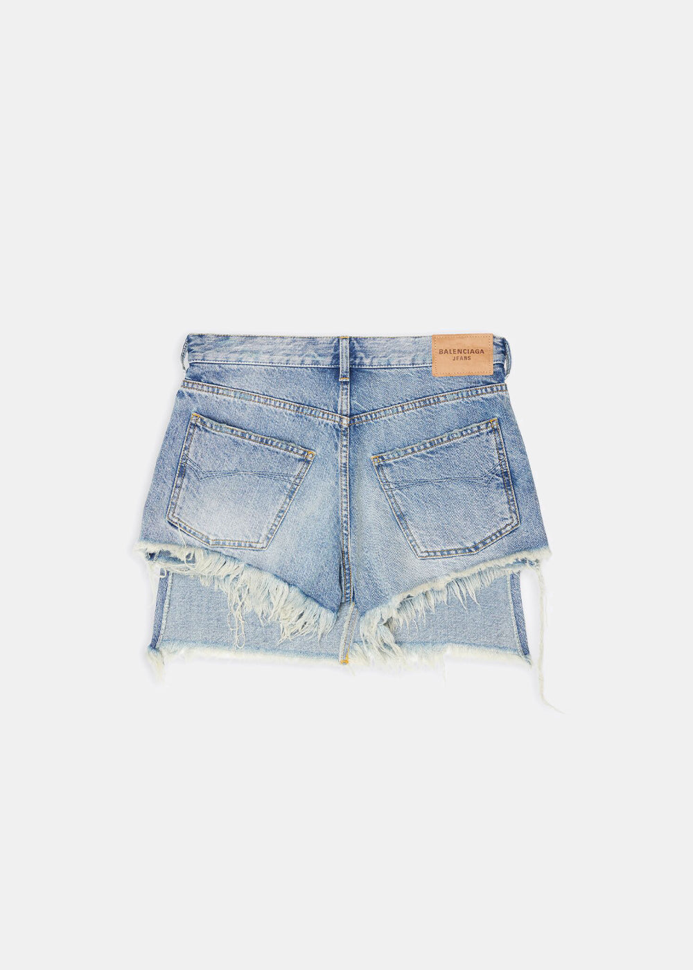 Оригінальна Light Blue Loeil Mini Skirt Balenciaga – вид ззаду
