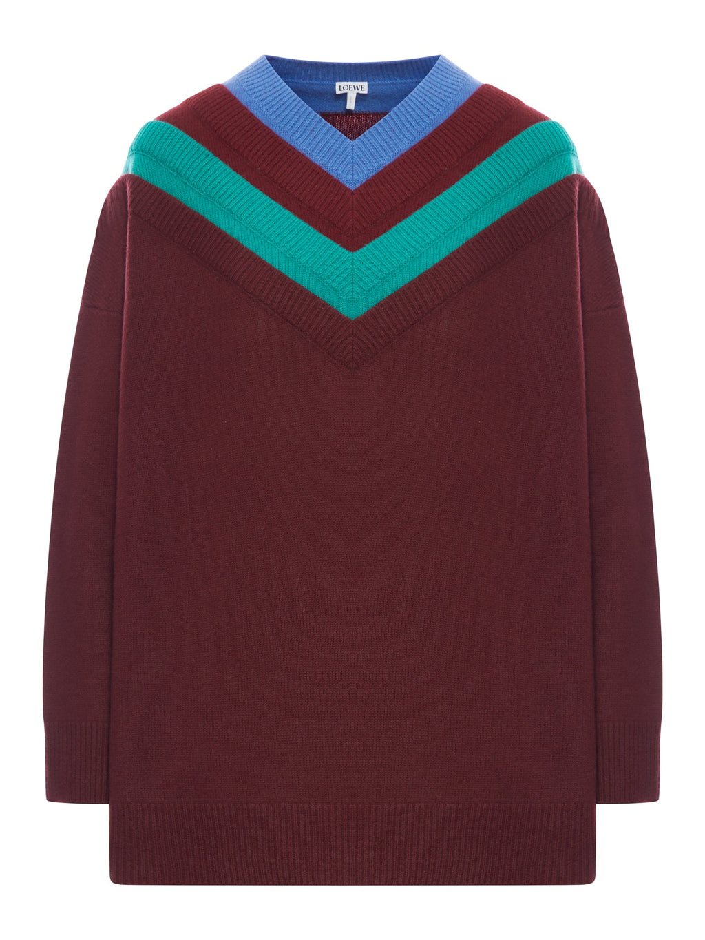 Оригінальна Wool Sweater With Layered Construction Loewe – боковий вид